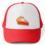 Cherry pie with whipped cream mesh hat