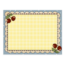 Cherry Recipe Cards Post Cards