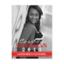Cherry Red Custom Photo Graduation Announcement