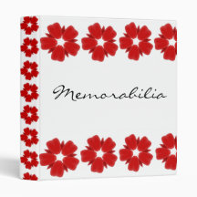 Cherry Red Petals Memorabilia Binder