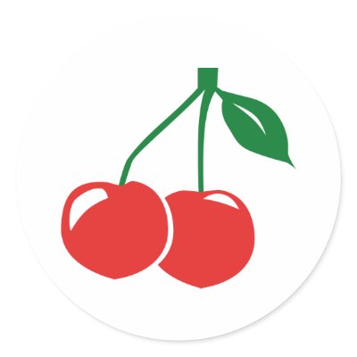 Cherry Round Stickers by Thinkdifferent