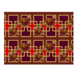 Cherry Turtle Pattern Post Card
