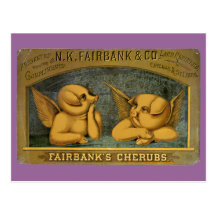 Cherub Angel Pigs Postcard
