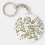 Cherub Angel (white) Keychain