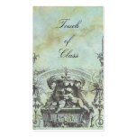 Cherub Angels French Architecture Green Business Card