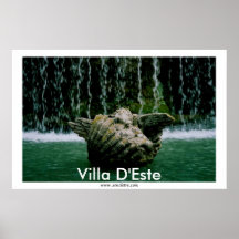 Cherub in Fountain at Villa D'Este Poster