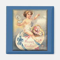 Cherub Sitting on Easter Egg - Magnet magnets