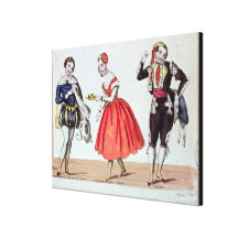 Cherubino, Fanchette and Figaro Stretched Canvas Print