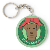 Chesapeake Bay Retriever Christmas Key Chain