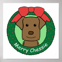 Chesapeake Bay Retriever Christmas Print