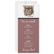 Cheshire Cat Carnivale Style (Gold Version) Custom Invitation