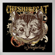 Cheshire Cat Carnivale Style (Gold Version) Posters