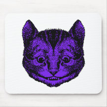 Cheshire Cat Inked Purple Fill Mousepads