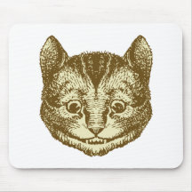 Cheshire Cat Inked Sepia Mousepad
