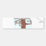 Cheshire cat meets Cheshire dog. Bumper Sticker