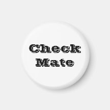 Chess 1-1/4" Fridge Magnet ~ Black's Check Mate