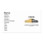 Chess A Struggle Against Error (Reflective Chess) Business Cards