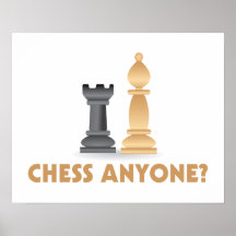 Chess Anyone Chess Pieces Poster