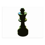Chess, Black King, White Background Postcards