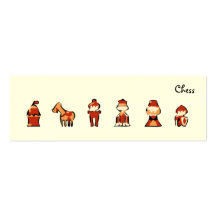 Chess bookmark business card template