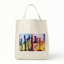 Chess Game Organic Grocery Tote Bag