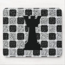Chess Game Rook and Board Mouse Pad