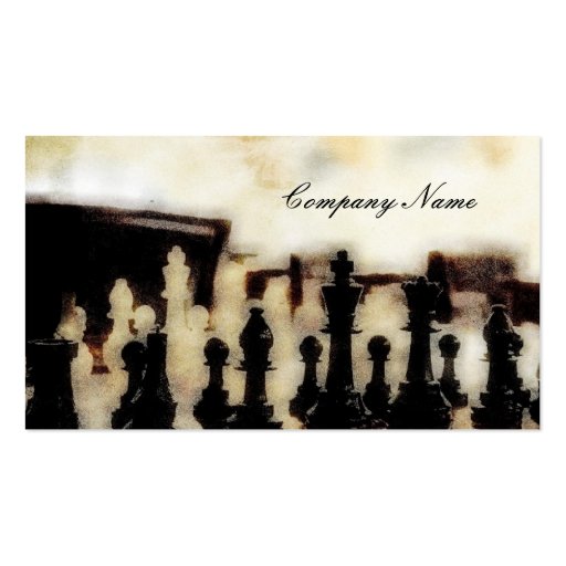 Chess Grunge Business Cards