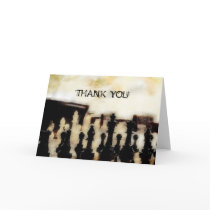 Chess Grunge Thank You Note Card