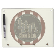 Chess is Life Red Dry-Erase Whiteboards