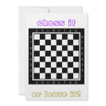 chess it, or leave it! custom invitation