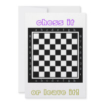 chess it, or leave it! custom invitation