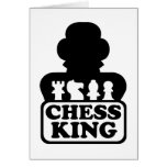 Chess king player greeting card