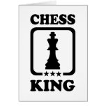Chess king player greeting cards