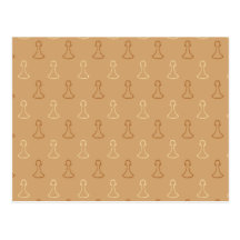Chess Pattern in Brown. Post Card