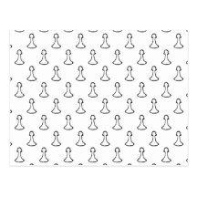 Chess Pattern in White and Black. Post Cards