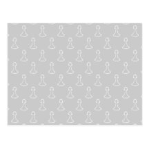 Chess Pattern in White and Light Grey. Postcard