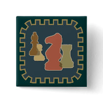 Chess Pieces Blue Button