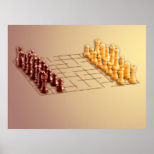 Chess Set Print