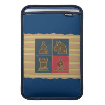 Chess Squares Blue Sleeves For MacBook Air