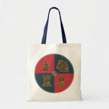 Chess Squares Canvas Bags