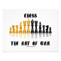 Chess The Art Of War (Gothic Font) Personalized Invitation