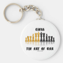 Chess The Art Of War (Gothic Font) Keychains