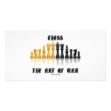 Chess The Art Of War (Gothic Font) Photo Greeting Card