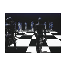 Chess - The Bishop's View Stretched Canvas Prints