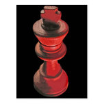 Chess, White King, Red Style Post Cards