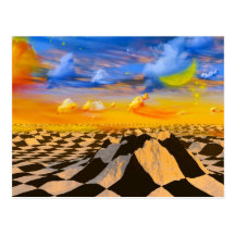 Chess world postcard