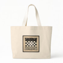 Chessboard and Chess Pieces: Canvas Bag