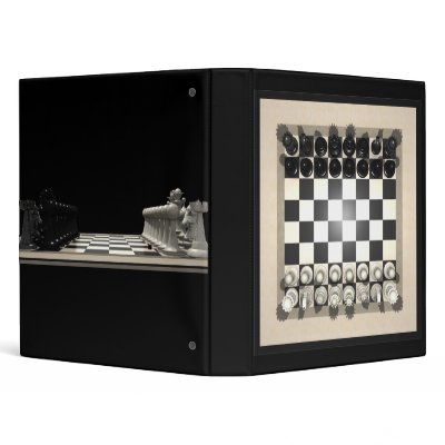 Chessboard and Chess Pieces: Binder by spiritswitchboard
