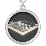 Chessboard and Chess Pieces: Necklace