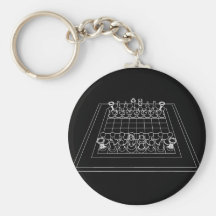 Chessboard & Chess Pieces: Keychain